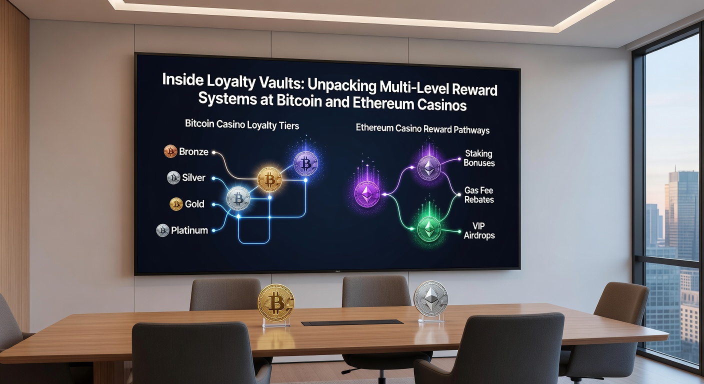 Illustration der technischen Integration von Multi-Level-Rewards in Ethereum-Casinos mit Smart Contracts